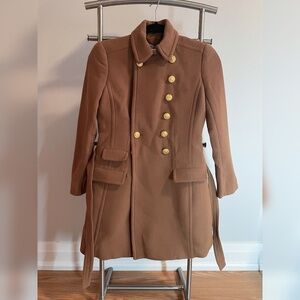 J.Crew Classic Camel Wool Coat | Double Cloth | 0P